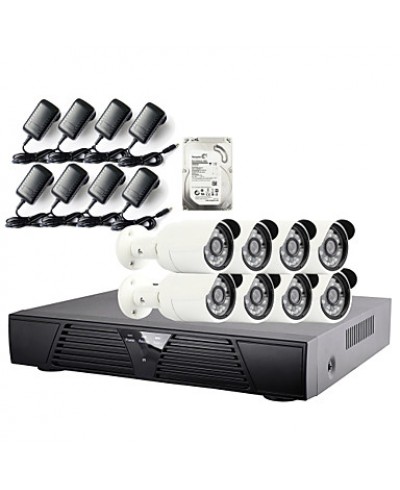 Camera with 1080P/Infrared/Waterproof and 8CH  H.264 NVR/2TB Surveillance HDD Combo Kits  