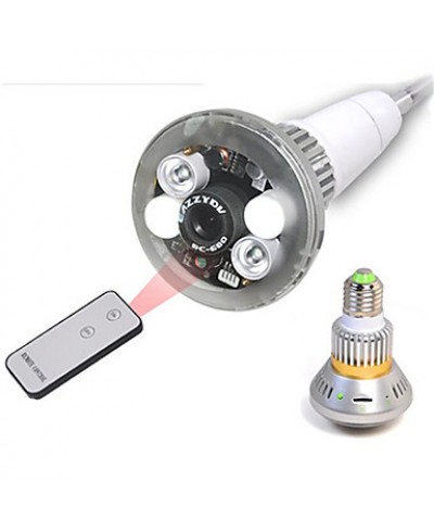  Wireless BulbCamera with LED Light and Remote Control