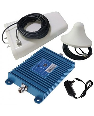 Intelligence LCD Display Dual Band GSM/3G 900/2100MHz Mobile Phone Signal Booster Amplifier + Antenna Kit
