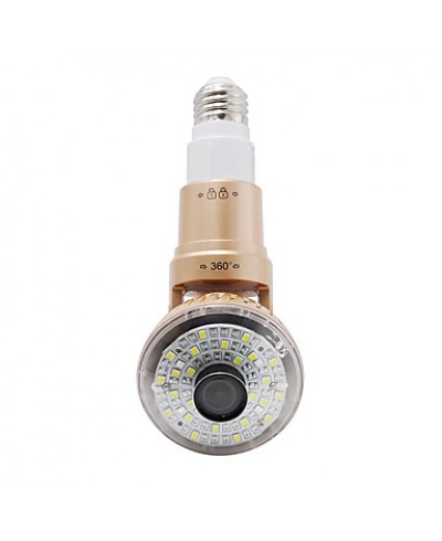  HD960P Wireless Rotatable P2P Bulb IP Camera with LED light and Remote Control
